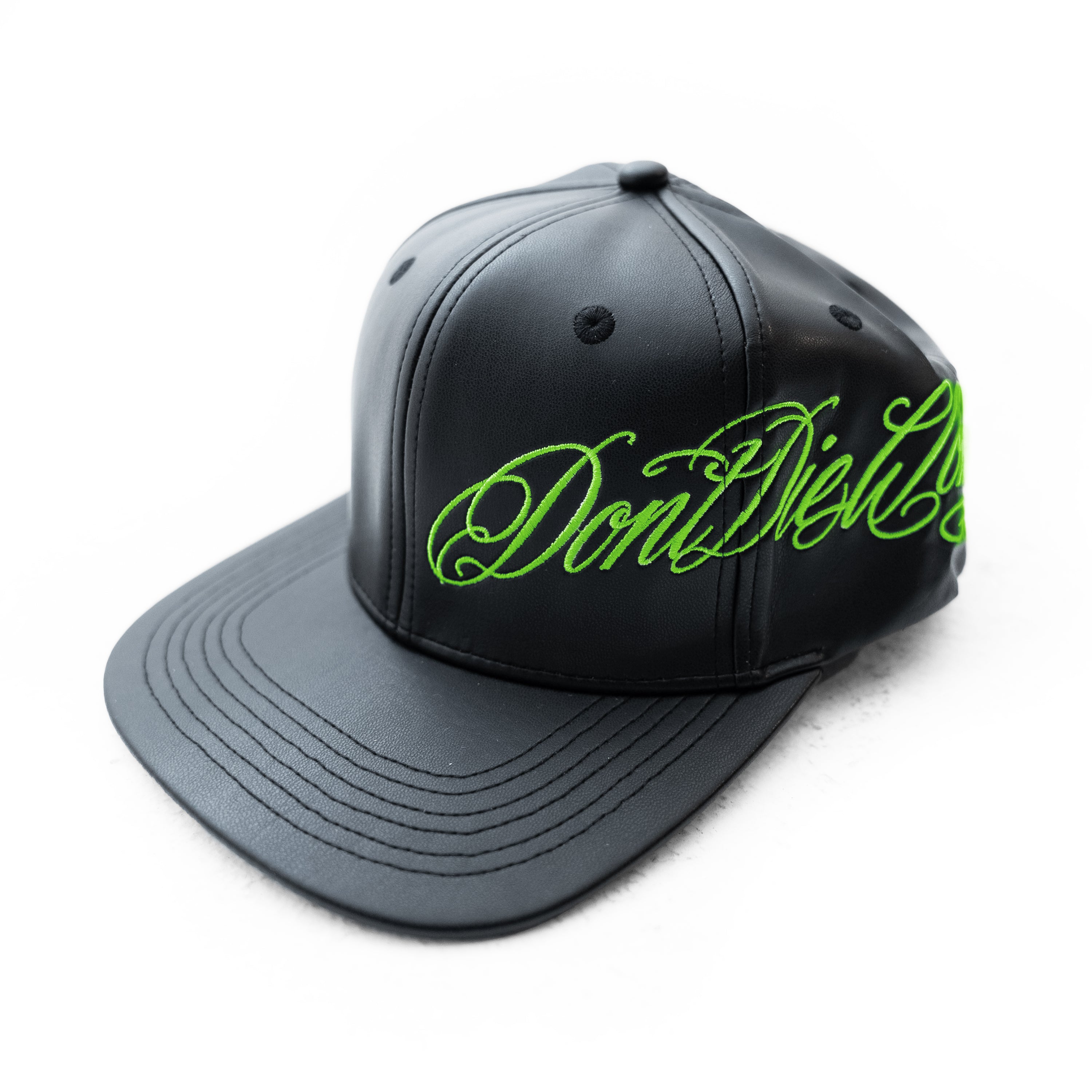 SCRIPT LOGO LEATHER HAT (GREEN)
