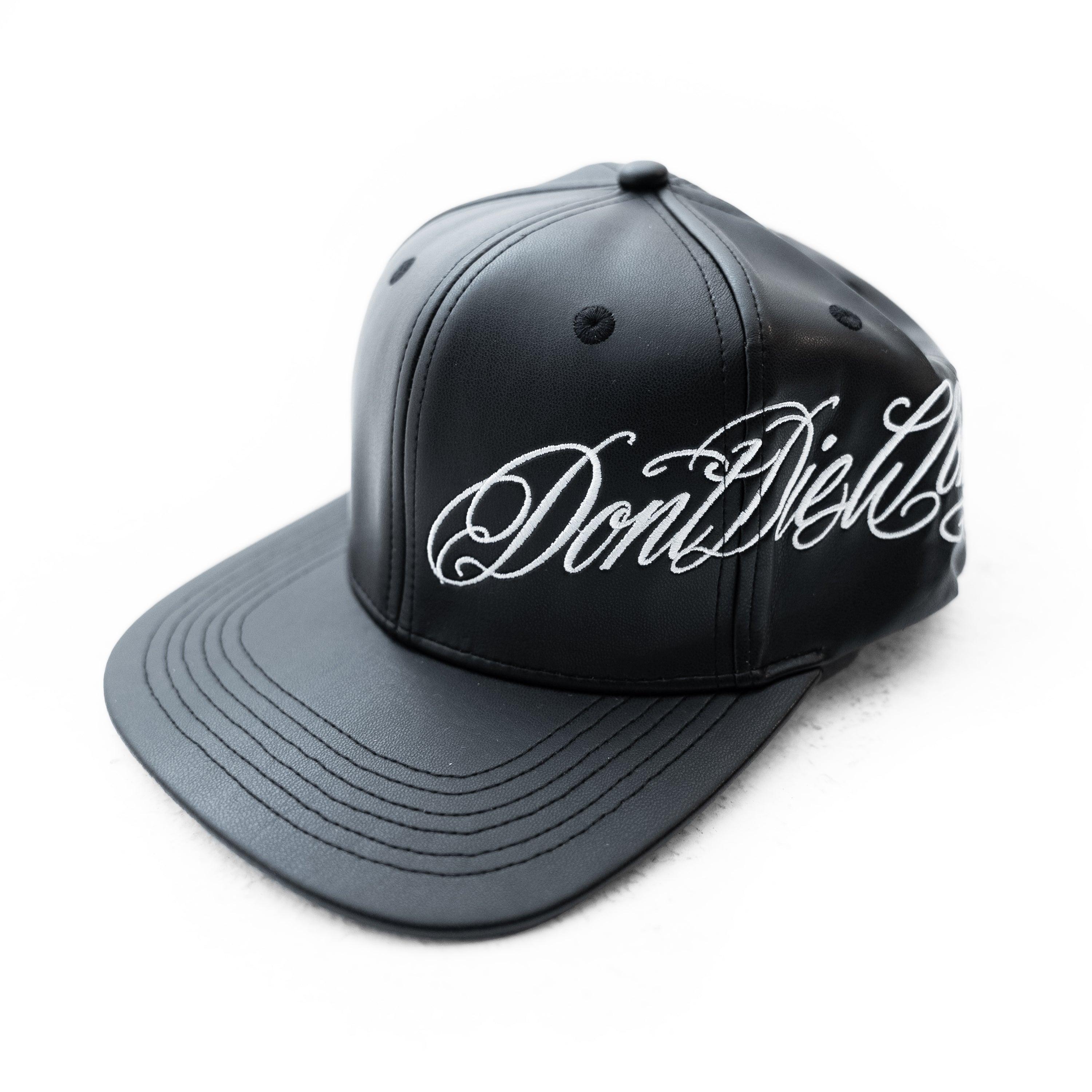 SCRIPT LOGO LEATHER HAT (WHITE)