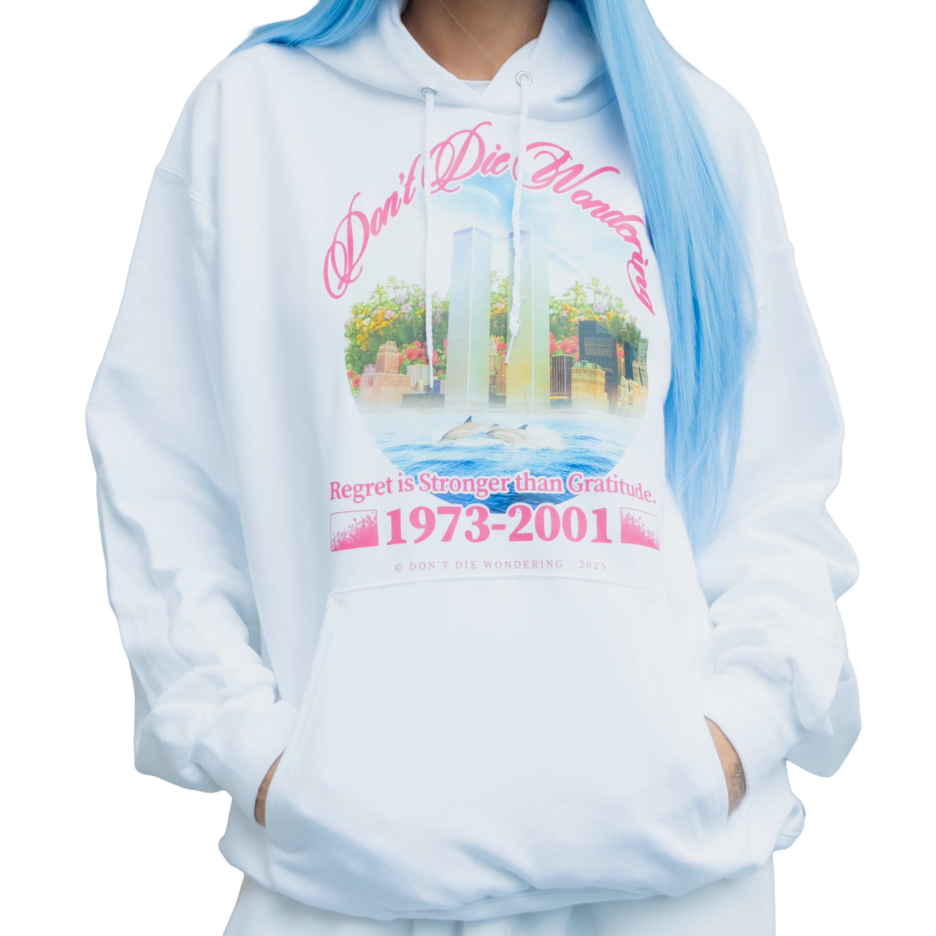 NO REGRETS HOODIE (WHITE)